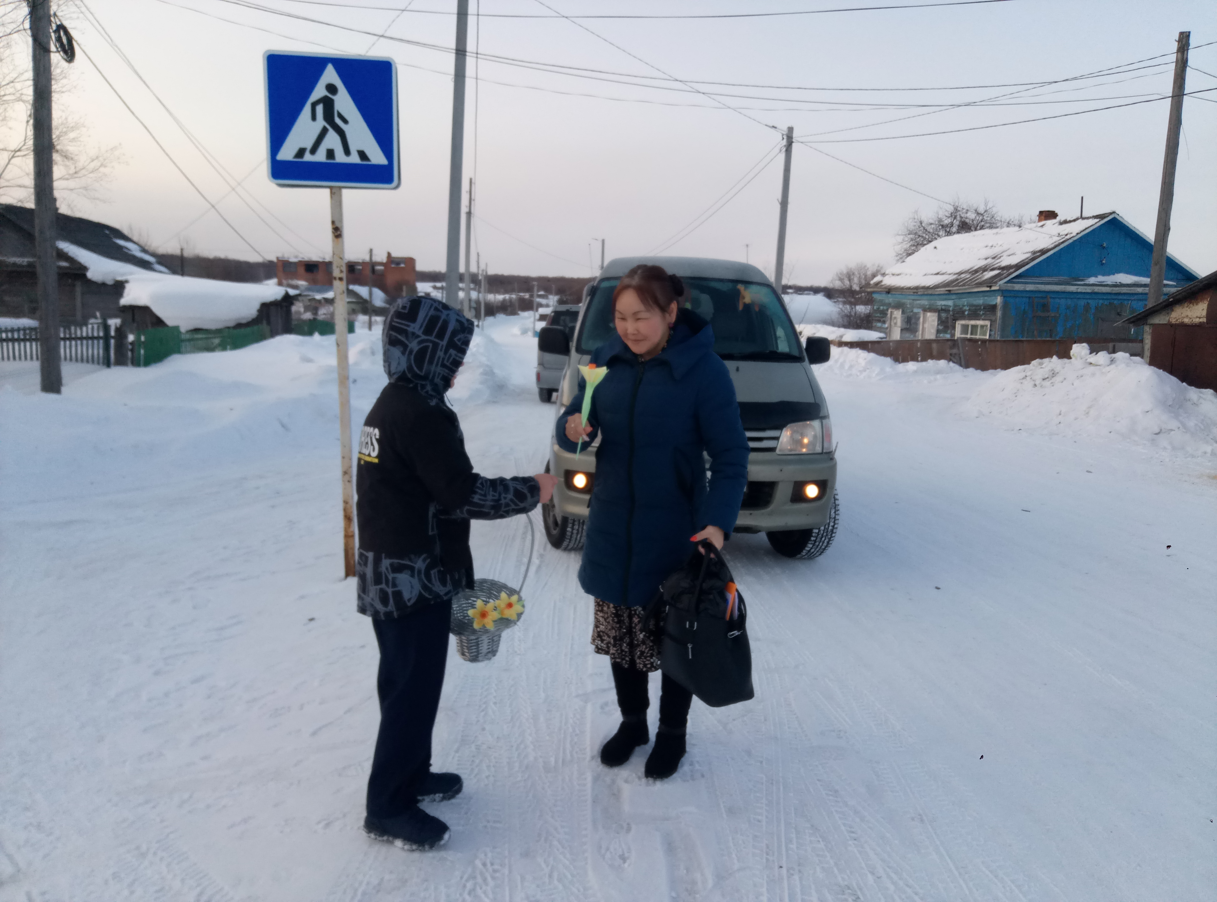 Акция "Утренний цветок", посвященная 8 Марта